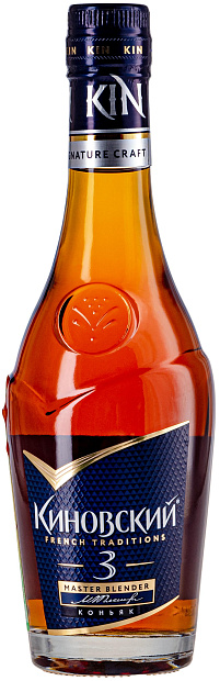 Изображение товара Коньяк Киновский 3 года 0. 35 л - гармоничный российский коньяк с выдержкой