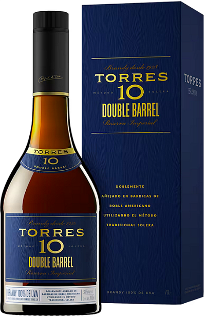 Изображение товара Бренди Torres 10 Double Barrel 0.7 л Испания, выдержка в дубовых бочках