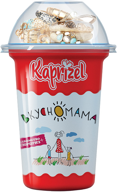 Кукурузные шарики в молочной кондитерской глазури с игрушкой KAPRIZEL -Сюрприз