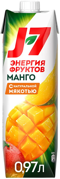 Изображение товара Нектар J7 манго с мякотью 0.97 литров натуральный фруктовый напиток