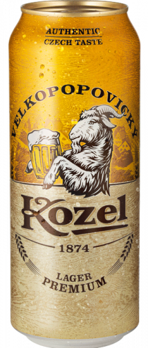 Светлое пиво Velkopopovicky Kozel Premium, в банке