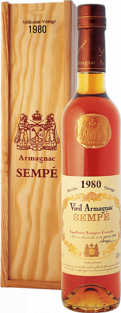 Арманьяк Vieil Armagnac Sempe 1980 г. в подарочной упаковке 0.5 л