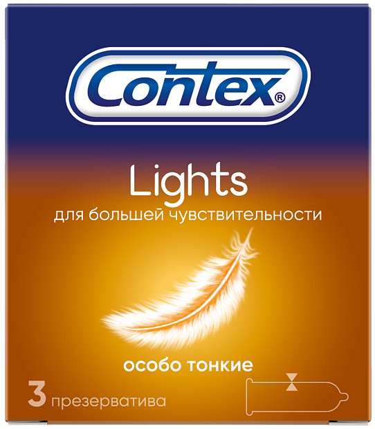 Изображение товара Contex Lights - особо тонкие гладкие презервативы из латекса с силиконовой смазкой