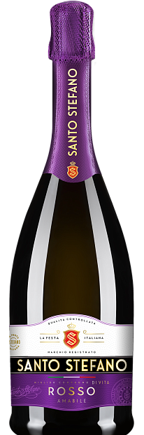 Изображение товара Игристое вино Santo Stefano Rosso Amabile 0.75л полусладкое Россия