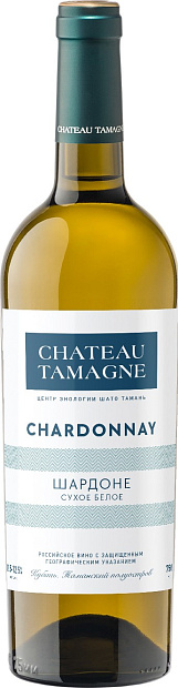 Изображение товара Вино Шато Тамань Шардоне, белое сухое 0.75 л, Россия