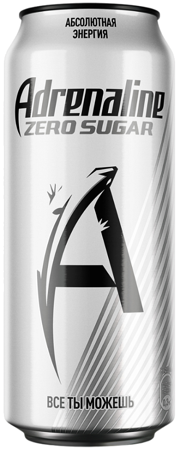 Изображение товара Энергетический напиток Adrenalin Rush Zero Sugar Silver Energy 0,449л с кофеином