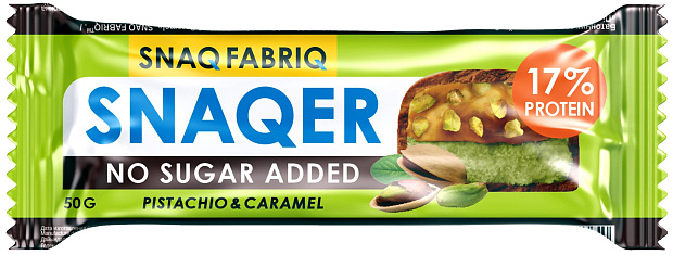 Изображение товара Батончик SNAQ FABRIQ Фисташка и карамель 50 г - низкокалорийный перекус