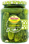 Огурчики маринованные с зеленью и чесноком Веселая Грядка