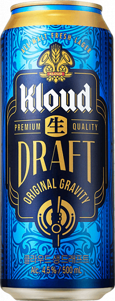 Светлое пиво KLOUD DRAFT 0.5 л корейское