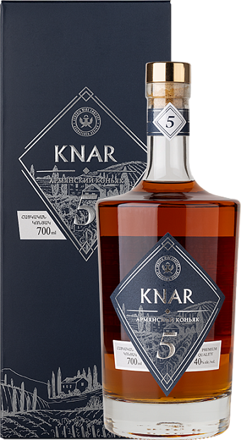 Изображение товара Коньяк KNAR 5 лет в подарок упаковке Армения 700мл 40%