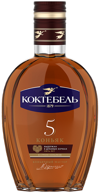 Коньяк Коктебель, 5 летней выдержки 0.25 л