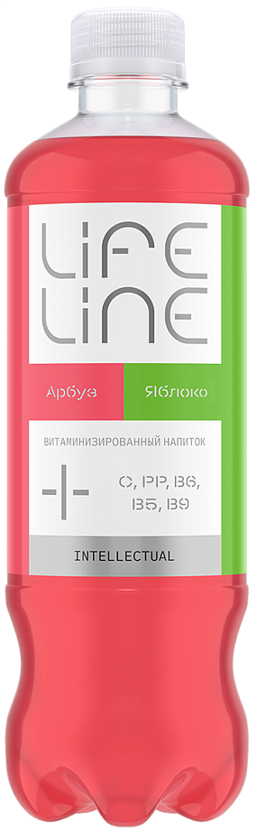 Изображение товара Напиток витаминизированный LifeLine Intellectual арбуз-яблоко без газа