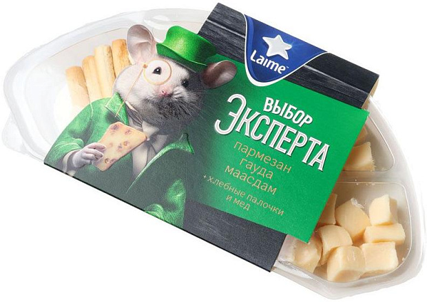 Изображение товара Тарелка Ассорти Выбор эксперта №1 ТЗ LAIME Пармезан/Гауда/Маасдам/Мед