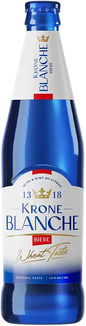 Изображение товара Пшеничное пиво Krone Blanche Biere с цитрусовыми нотками