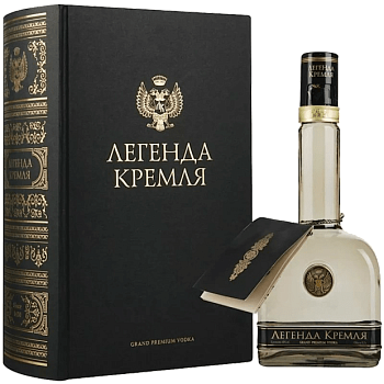 Изображение товара Водка Легенда Кремля 0.7 л подарочная упаковка Фолиант высокого качества Изображение товара Водка Легенда Кремля 0.7 л подарочная упаковка Фолиант высокого качества