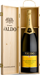 Игристое вино Valdo, Marca Oro, Prosecco di Valdobbiadene Superiore DOCG, в деревянном футляре