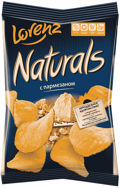 Изображение товара Картофельные чипсы Naturals с пармезаном натуральный вкус без добавок