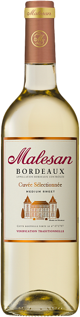 Изображение товара Вино Malesan Bordeaux Cuvee Selectionnee white medium sweet