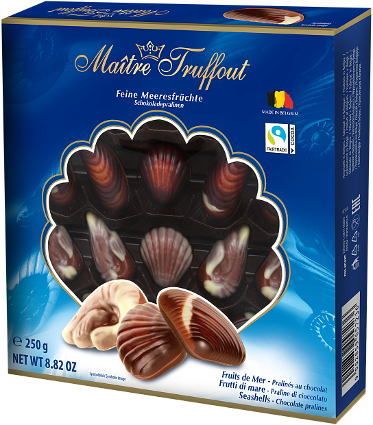 Изображение товара Конфеты шоколадные дары моря с ореховой начинкой