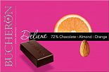 Bucheron Deluxe, горький шоколад с миндалем и апельсином, 95г