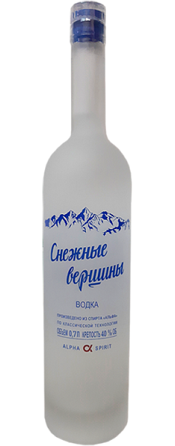 Изображение товара Водка Снежные Вершины 0.7 л 40 % Изображение товара Водка Снежные Вершины 0.7 л 40 %