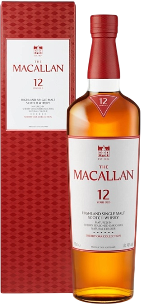 Изображение товара Виски The Macallan Sherry Oak 12 Years Old 0. 7л - элитный шотландский односолодовый виски