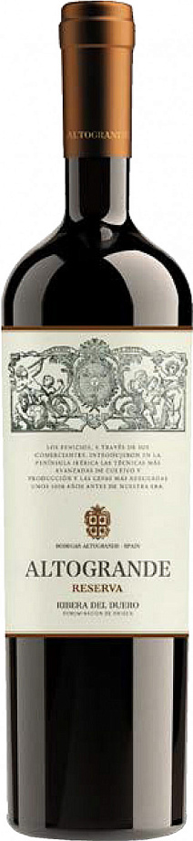 Вино Altogrande Reserva Ribera del Duero DO 0.75 л