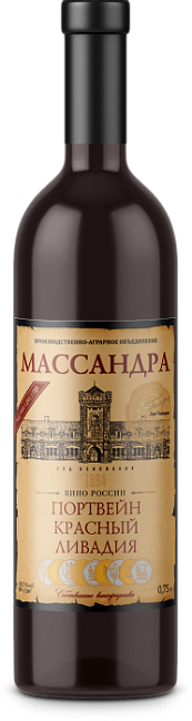 Портвейн Массандра красный Ливадия 0.75 л крымский