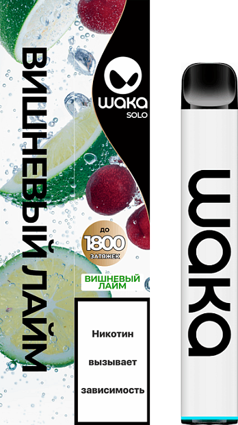Электронный Испаритель Waka Solo Cherry Lime 1800 Затяжек