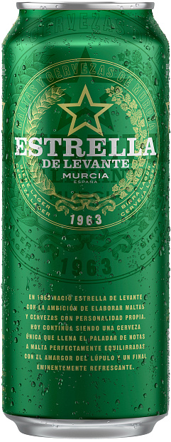 Светлое пиво ESTRELLA LEVANTE 0.5 л Murcia
