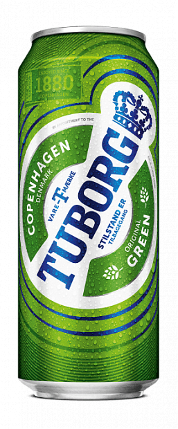 Светлое пиво Tuborg Green Банка 0.45 л