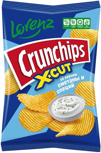 Crunchips X-Cut со вкусом сметаны и специй