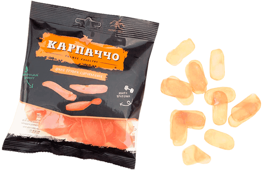Изображение товара Карпаччо филе грудки сыровяленое Изображение товара Карпаччо филе грудки сыровяленое