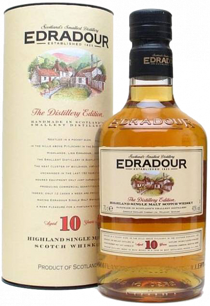 Виски Edradour 10 летней выдержки, в тубе 0.7 л
