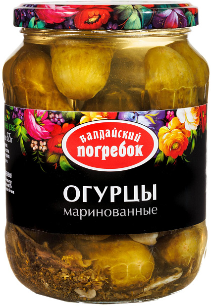 Изображение товара Маринованные огурцы 720 мл Валдай - натуральный вкус и хрустящая текстура