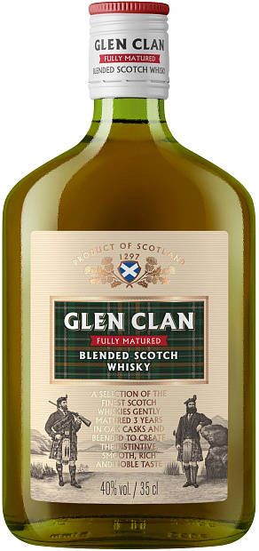 Изображение товара Глен Клан Виски Scotch Blended 0.35 л 40%