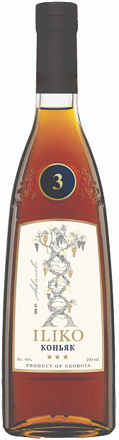 Коньяк Cognac Iliko 3 years old 0.25 л