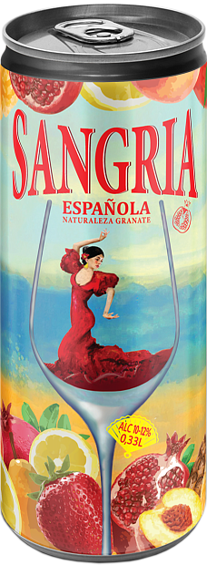 Изображение товара Эспаньола Натуралеза Сангрия 0.33 л, Фруктовый напиток с цитрусами и гранатом