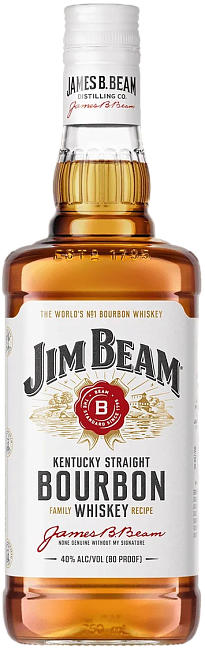 Изображение товара Jim Beam White - классический американский бурбон 0. 7 л с выдержкой 4 года Изображение товара Jim Beam White - классический американский бурбон 0. 7 л с выдержкой 4 года