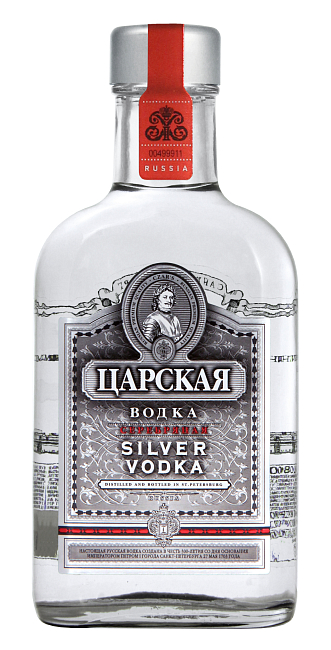 Изображение товара Водка Царская Серебряная Silver Vodka 40% премиум-класса