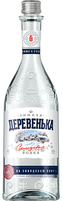 Изображение товара Водка Зимняя деревенька на солодовом спирте Альфа