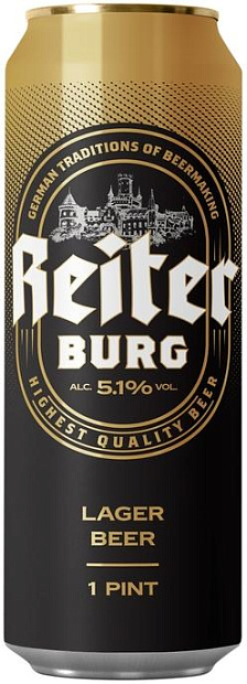 Светлое пиво Reiter Burg Lager Beer 0.568 л