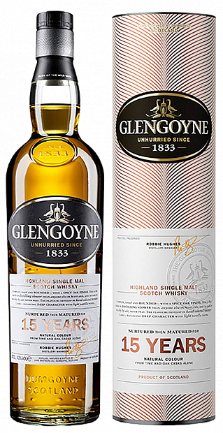 Виски Glengoyne 15 летней выдержки, в тубе 0.7 л