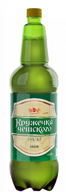 Светлое пиво Кружечка чежского, ПЭТ 1.3 л