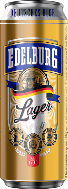 Светлое пиво Edelburg Lager 0.5 л