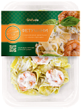 Фетучини Shifudo с королевскими креветками в соусе 3 сыра