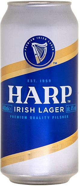 Изображение товара Светлое пиво Harp Lager 0.44 л с крепостью 5%
