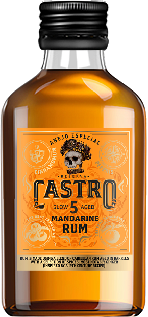 Изображение товара Виски Castro Mandarinе 0.1 л 35 Крепость насыщенный цитрусовый вкус