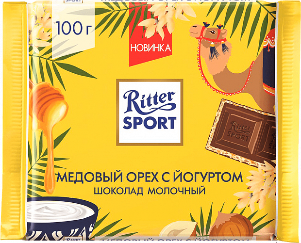 Шоколад Ritter Sport молочный медовый орех с йогуртом
