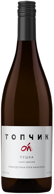 Изображение товара Вино Топчикой - крымское красное сухое из ручного сбора 0. 75 л